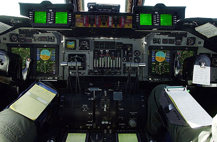 Upgraded glass cockpit of the C-141C variant