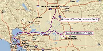 California's Green Trade Corridor, is part of the Stockton Deepwater Shipping Channel California Green Trade Corridor.jpg