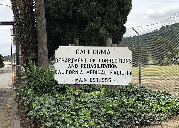 California Medical Facility entrance sign