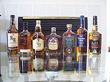 Various Canadian whiskies