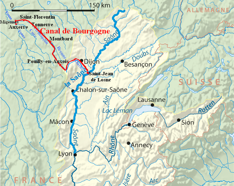 File:Canal de Bourgogne - tracé.png