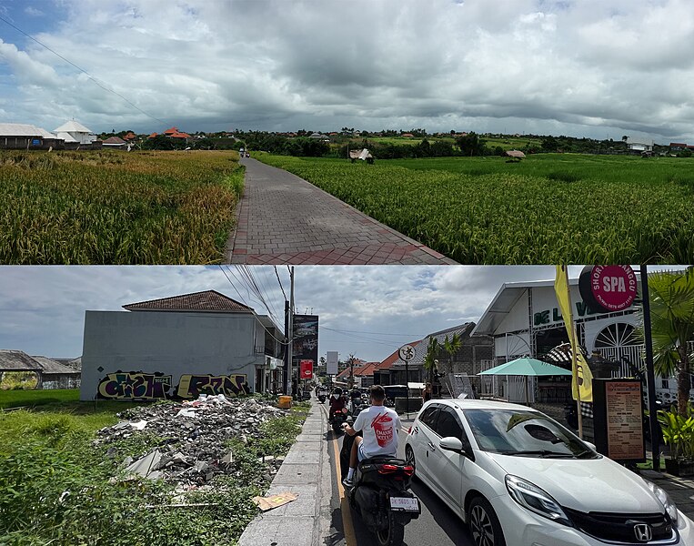 File:Canggu Shortcut Panorama 2013 vs 2023.jpg