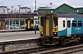 2012-05-14 14:18 Arriva Trains Wales 150217 and 153362 at Cardiff Central.