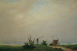 Caspar David Friedrich: Seashore with fisherman