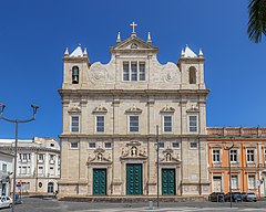 Façade de la cathédrale de Salvador de Bahia.