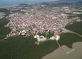 Luftbild des Hauptorts Cayenne