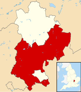 Pozicija Central Bedfordshira na karti Grofovije Bedfordshire