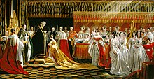 Charles Robert Leslie (1794-1859), Queen Victoria Receiving the Sacrament at her Coronation, 28 June 1838, Royal Collection Charles Robert Leslie (1794-1859) - Queen Victoria Receiving the Sacrament at her Coronation, 28 June 1838 - RCIN 406993 - Royal Collection.jpg