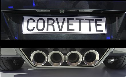 The Corvette C7 has four tailpipes