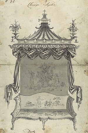 Proposed Chinese sofa by Thomas Chippendale (1753–1754)