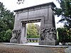 Portal to the Cemetery of Brussels, honoring fallen Belgian soldiers of the First World War