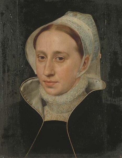 File:Circle of Pieter Pourbus Portrait of a Young Woman in a White Coif.jpg