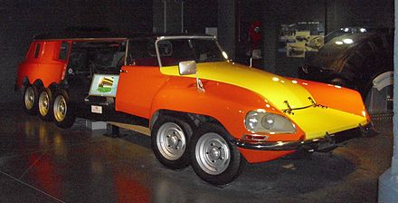 The Michelin PLR, a 1972 mobile tyre evaluation machine, based on the Citroën DS Break
