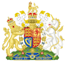 Coat of Arms of George VI of United Kingdom (Order of the Seraphim).svg