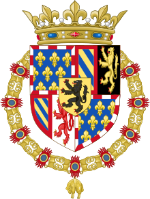 Coat of Arms of The Dukes of Burgundy Crowned.svg