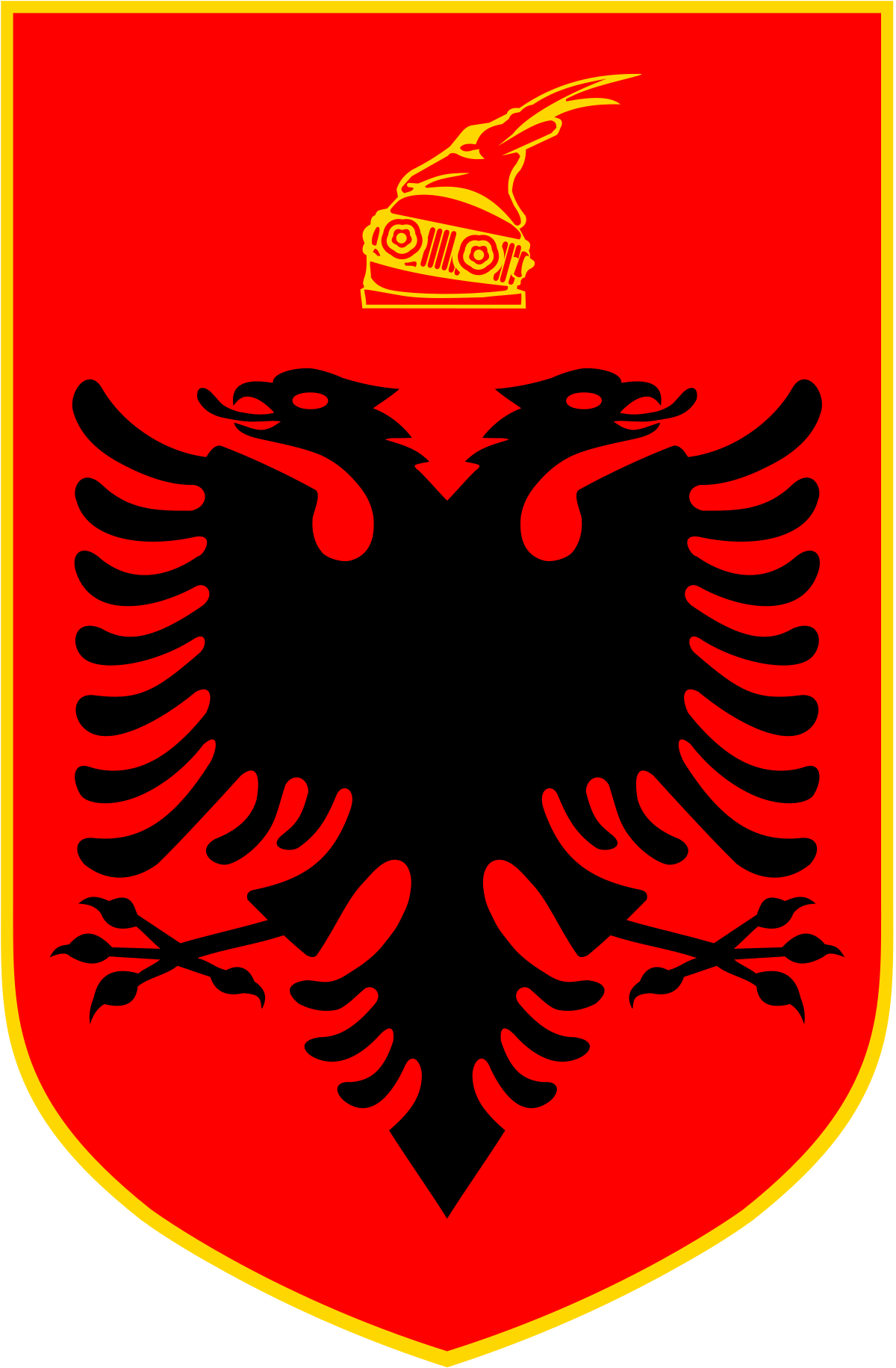 Albanian Coat of Arms Decal Sticker Albania Eagle Black 