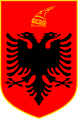 The arms of Albania.