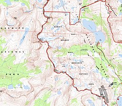 Topo map of area