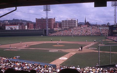 Crosley Field (pictured in 1969), the Reds' home stadium from 1912 to 1970