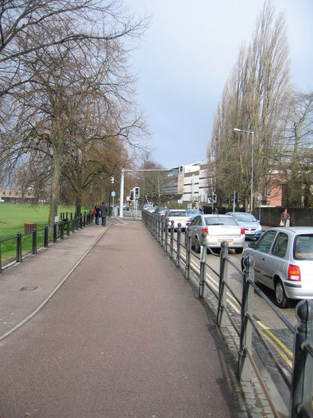 File:Cycle path alongside Gonville Place - geograph.org.uk - 744196.jpg