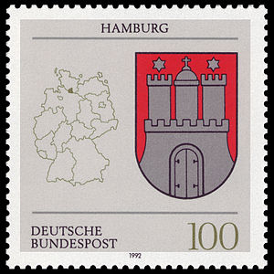 Landeswappen Hamburgs: Kleines Staatswappen, Großes Staatswappen und Logo, Frei verwendbares Wappenzeichen: „Hamburg-Symbol“