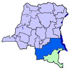 Felső Katanga a térképen