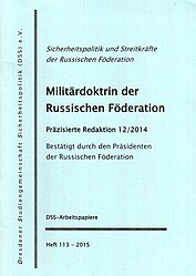 DSS-Arbeitspapiere, Militärdoktrin der RF, Heft 113, 2015.