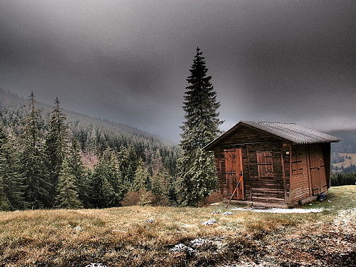 Auf der Passhöhe zwischen Äule und Menzenschwand im Schwarzwald.