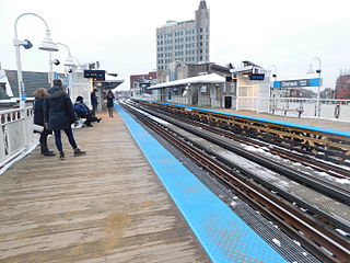 <span class="mw-page-title-main">Damen station (CTA Blue Line)</span> Rapid transit station in Chicago