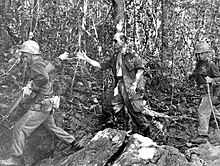 Moshe Dayan on patrol in the jungle as an observer with members of the US Marine Corps Dan Hadani collection (990044326610205171).jpg