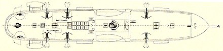 Plan of gun deck, after rearmament in 1882 Danish Naval Schooner Fylla (Plan) 1890.jpg