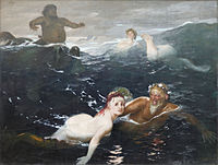 Παιχνίδι με τα κύματα, 1883, Μόναχο, Neue Pinakothek