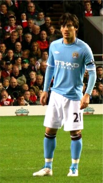 Silva with Manchester City in April 2011
