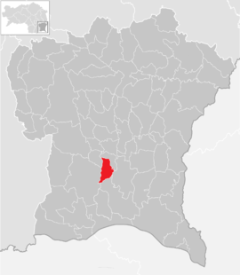 Poloha obce Dietersdorf am Gnasbach v okrese Südoststeiermark (klikacia mapa)