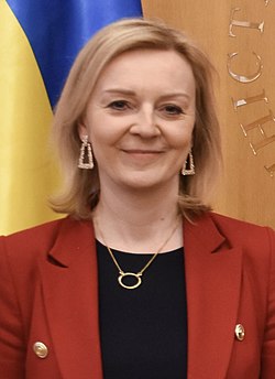 Dmytro Kuleba met with British FM Elizabeth Truss in Kyiv 2022 (1) (cropped).jpg