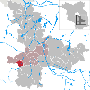 Poziția Drahnsdorf pe harta districtului Dahme-Spreewald