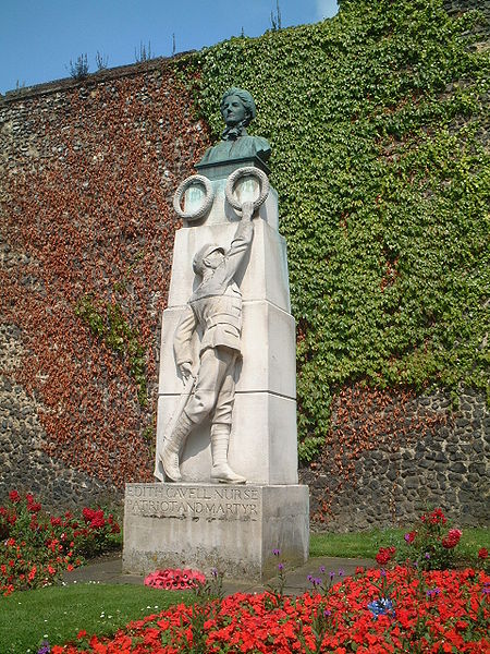 Edith Cavell monument at Norwich Cathedral