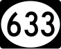 Highway 633 marker