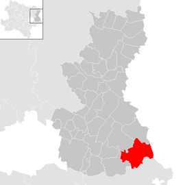 Poloha obce Engelhartstetten v okrese Gänserndorf (klikacia mapa)