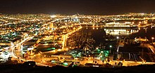 View of Ensenada at night.