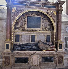 Monument and effigy of Bishop William Cotton in Exeter Cathedral Exeter Cathedral, tombstone 01.jpg