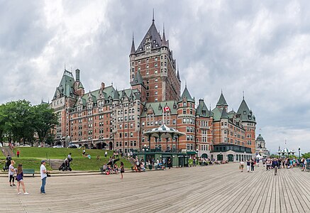 Exterior of the Château Frontenac and Terrasse Dufferin