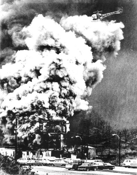 The Farmington coal mine disaster kills 78. West Virginia, US 1968.