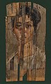 Fayum mummy portrait, female (2nd century), Christie's.jpg