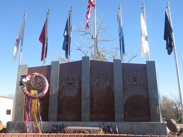 The veterans' monument in Floresville was dedicated on November 11, 2004.