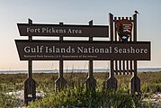 Welcome sign at Gulf Islands National Seashore