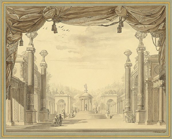 Set design for Act III by François-Joseph Bélanger for the 1776 French-language première