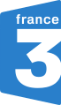 Logo de France 3 lors du passage à la diffusion 24h/24h, du 7 janvier 2002 au 7 avril 2008.