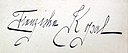 Františka von Kopalová – podpis