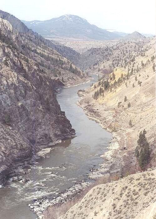 View of Fraser Canyon looking upstream from Fountain, British Columbia.